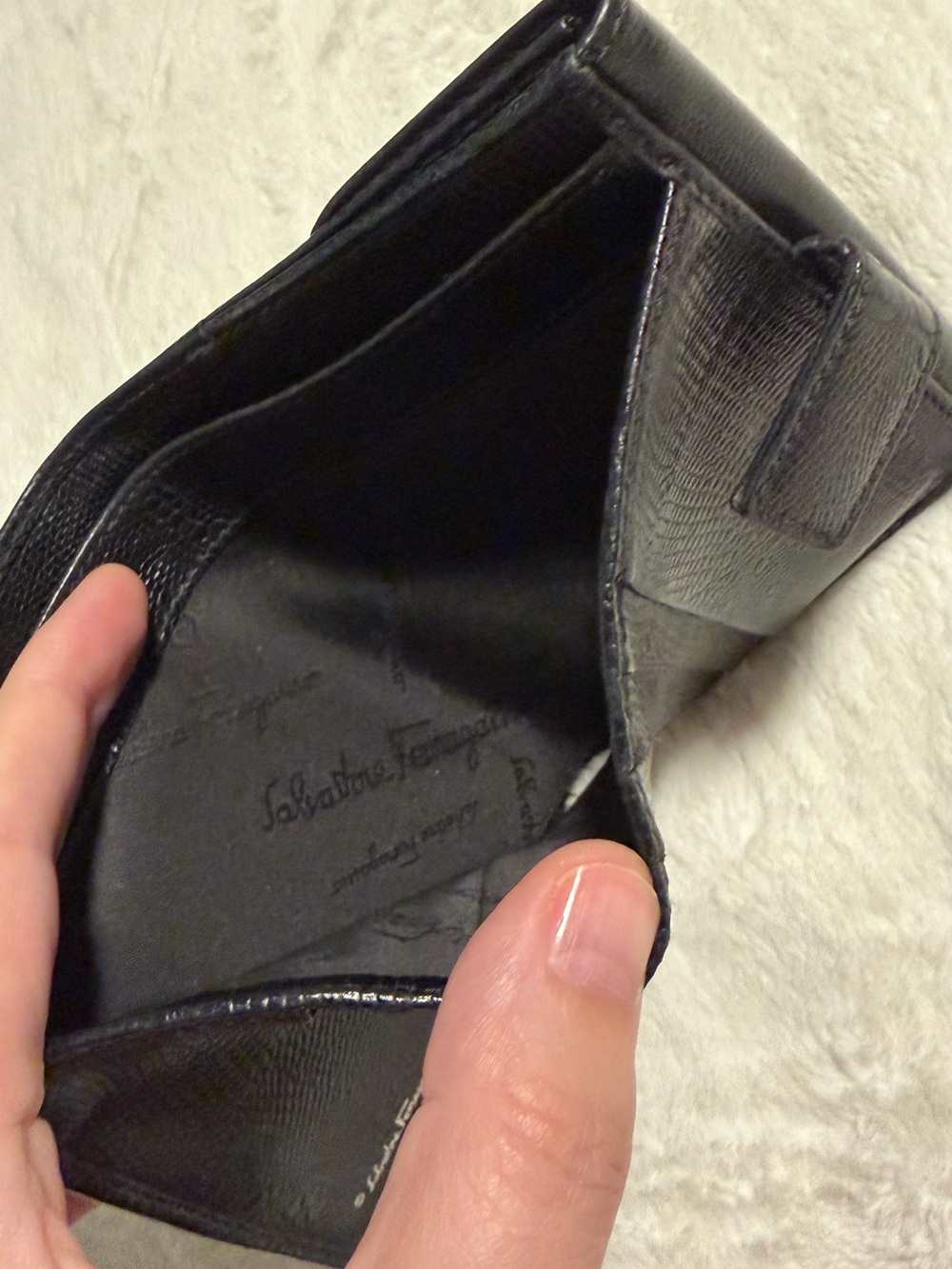 Ferragamo Black croc embossed Leather wallet - Picture 6 of 8